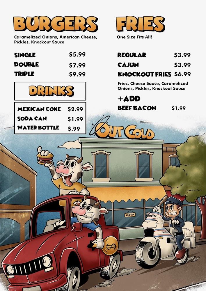 Out Cold Burgers & Fries Menu image 1